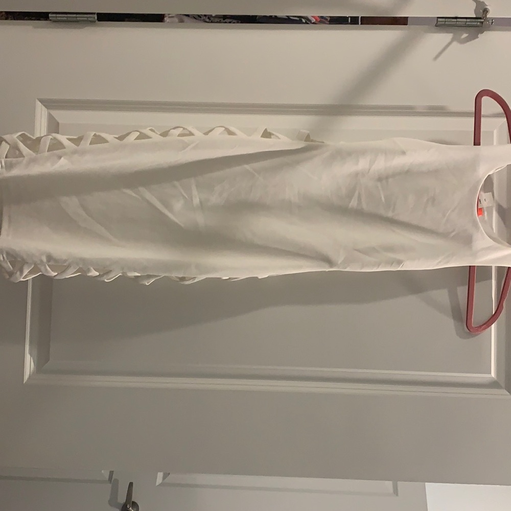 Banjul white bodycon cut out dress